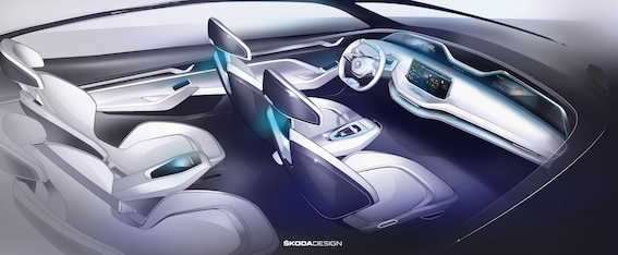 ŠKODA VISION E koncepts jau Šanhajas auto izstādē!