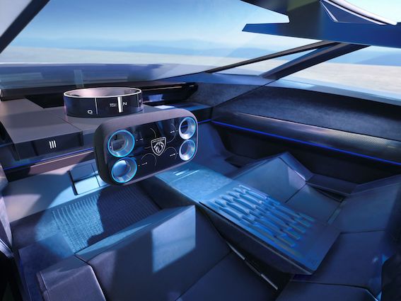 PEUGEOT prezentējis iespaidīgu vīziju par automobiļu nākotni. PEUGEOT INCEPTION CONCEPT pasažieri atrodas salonā ar stiklotu virsmu